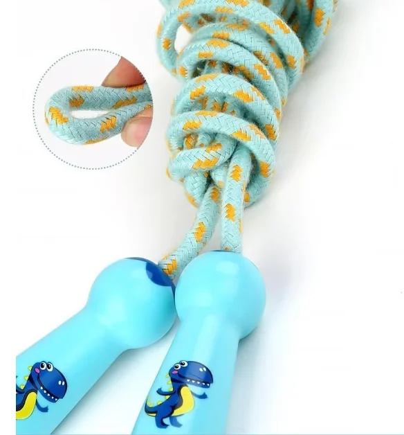 Cartoon Rainbow Unicorn Waterproof Bag Cotton Braided Skipping Jump Rope For Kids