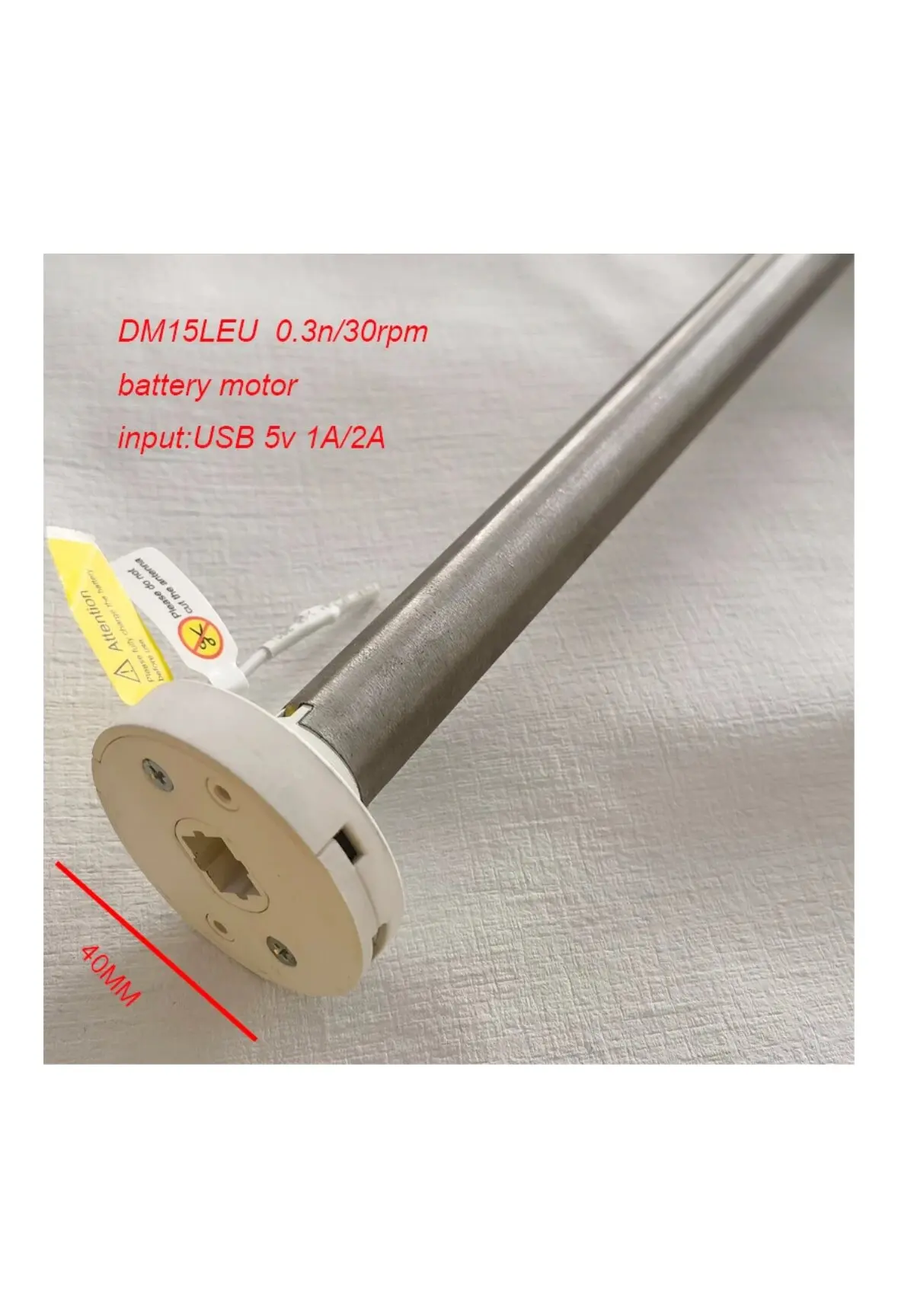 DM15LEU  lithium battery  rechargeable tubular motor USB 5V 1A 433MHz for roller blinds shutter zebra blinds curtain shutter