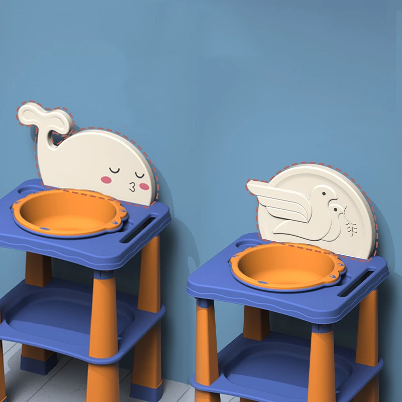 Новинка 2022, умывальник для младенцев с мультяшным Китом, детский умывальник, детский стол для чистки, оптовая продажа детских пластиковых принадлежностей