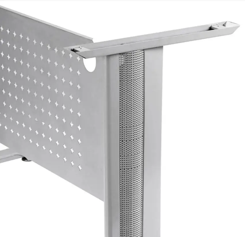 Stainless Steel I-Shape Table Legs with Metal Adjust Foot Levelers Base OEM Cup Powder Coated in Black or White for Living Room