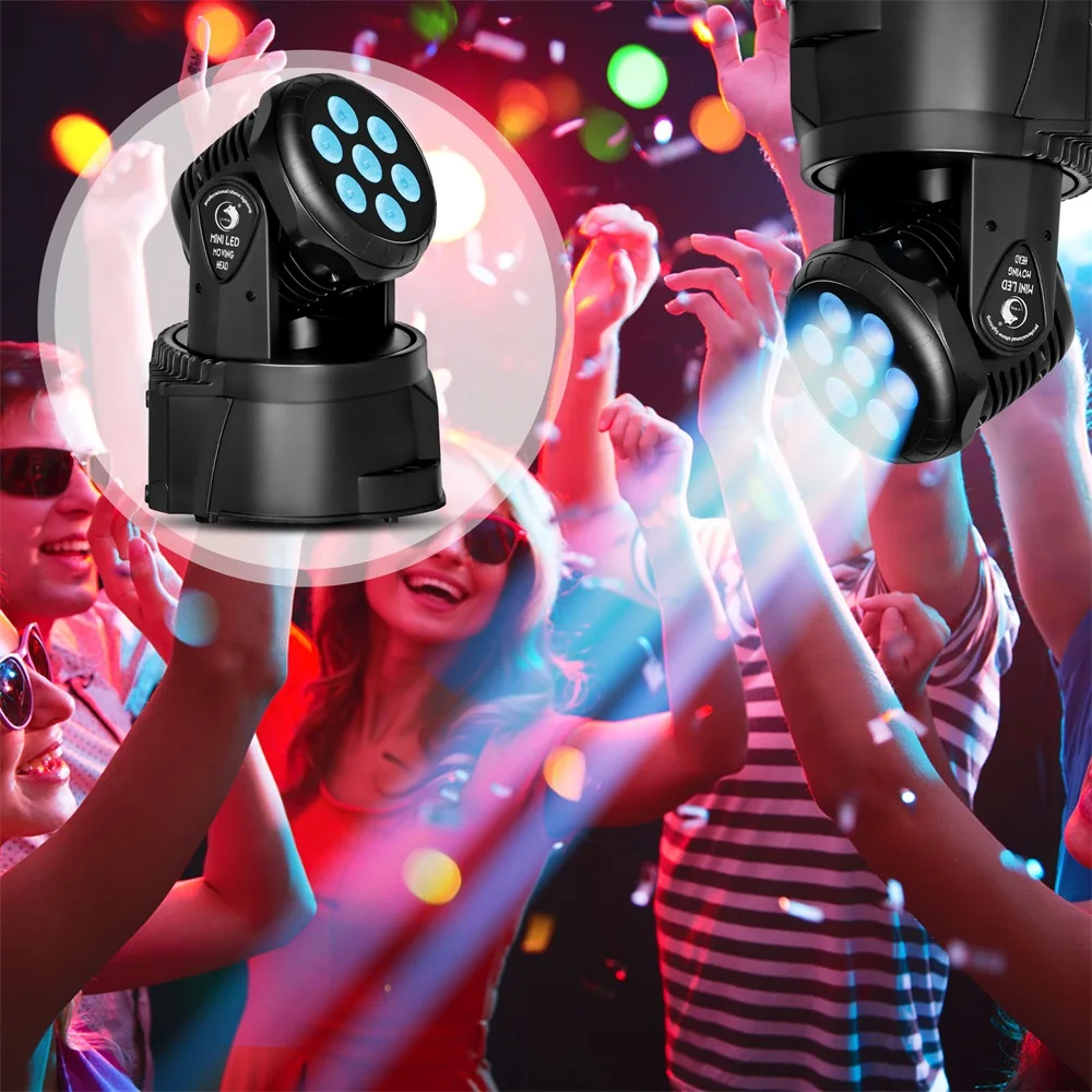 U`King NEW RGBW DJ Disco Lighting Effect LED Shaking Heads Stage Light one-stop shop