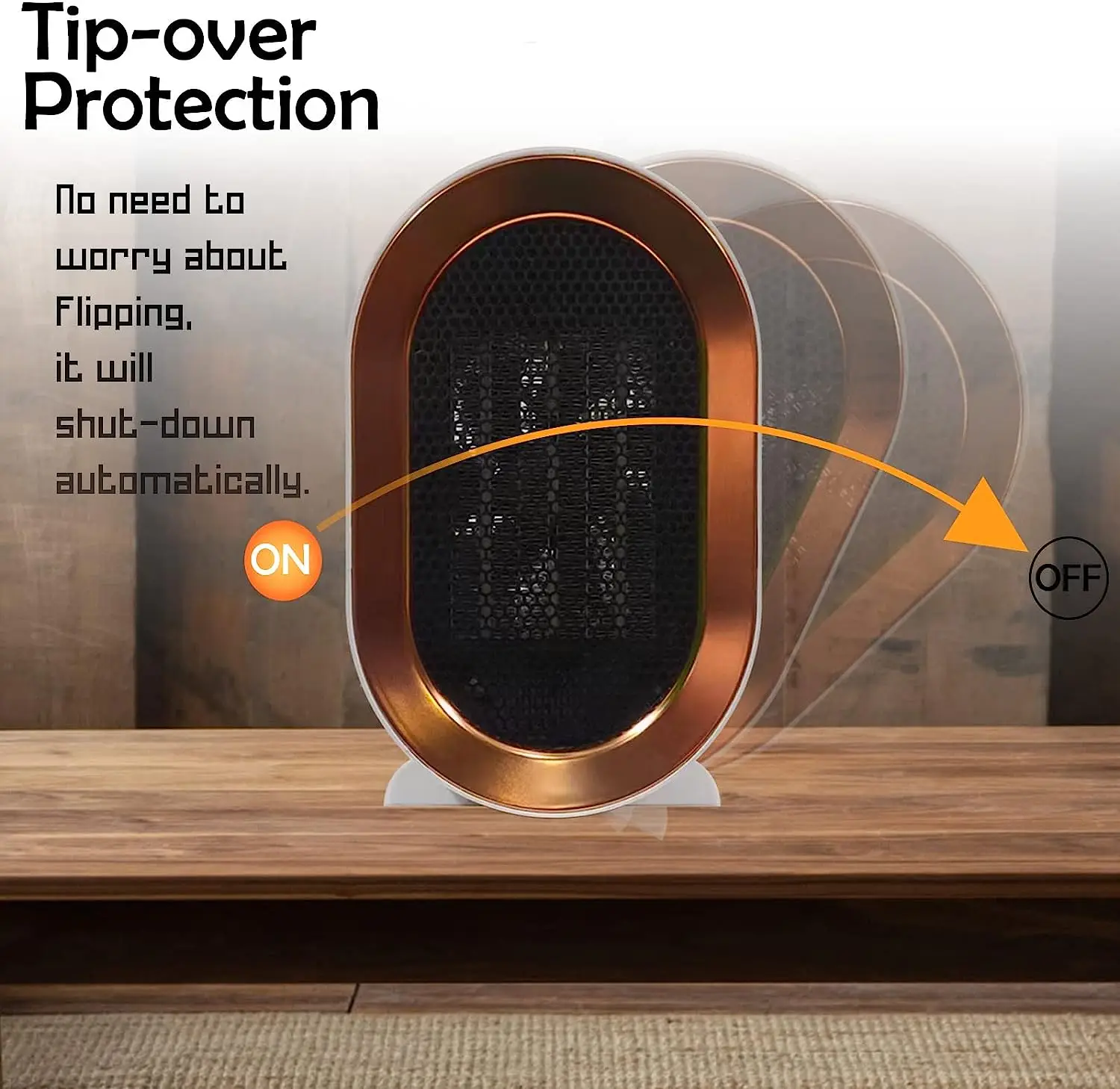 Maist1200w Fast Heating Fan Winter Warmer Heating Electric Ptc Heater Overheat Room Ceramic Waterproof Ventilation Fans 1200W