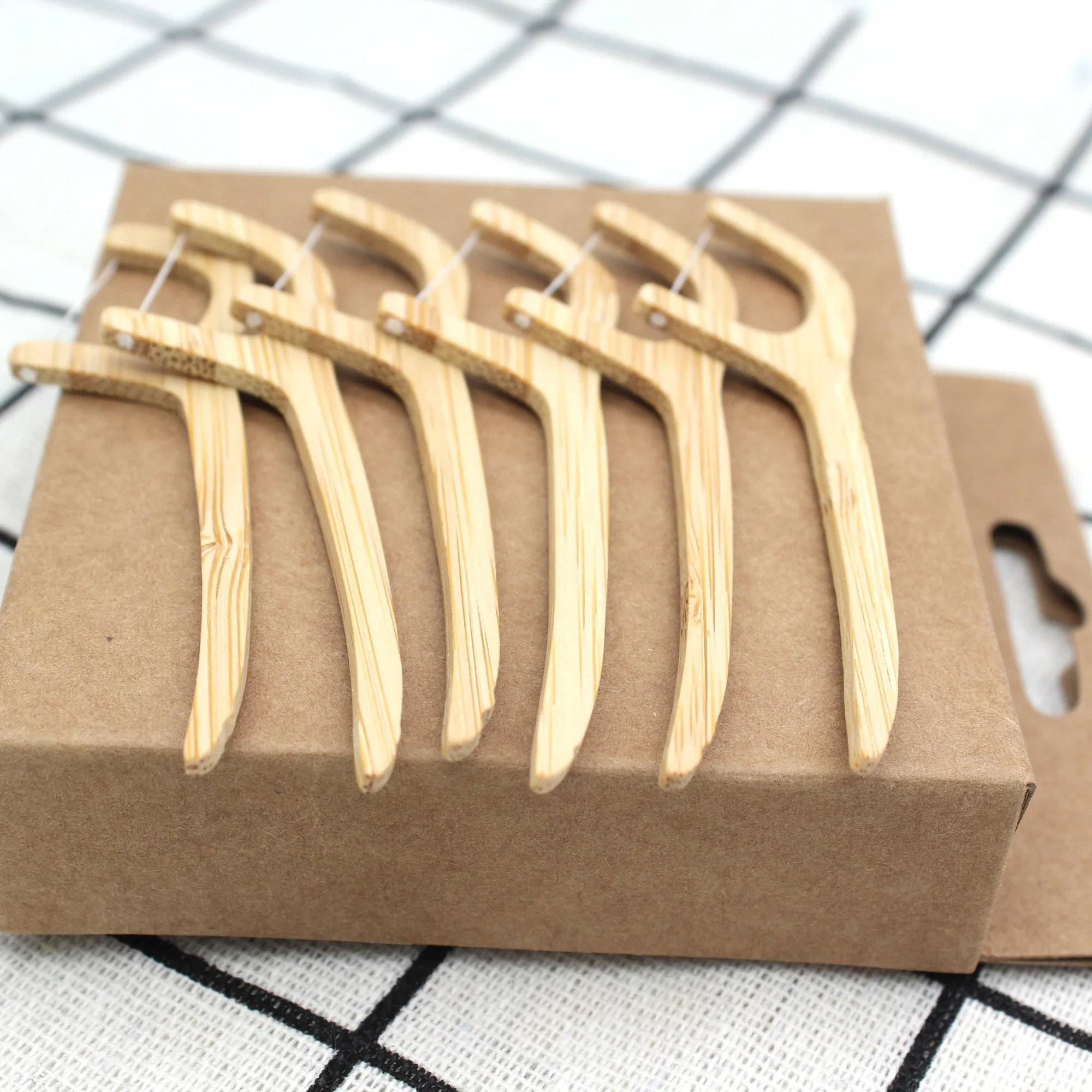 Hot Selling Zero Waste Sustainable Development Plastic Free Bamboo Charcoal Dental Floss Picks