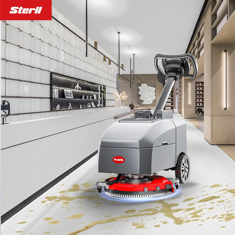 Top Quality Portable Micro Rotary Single Disc Hand Push Floor Scrubber Cleaning Machine Price