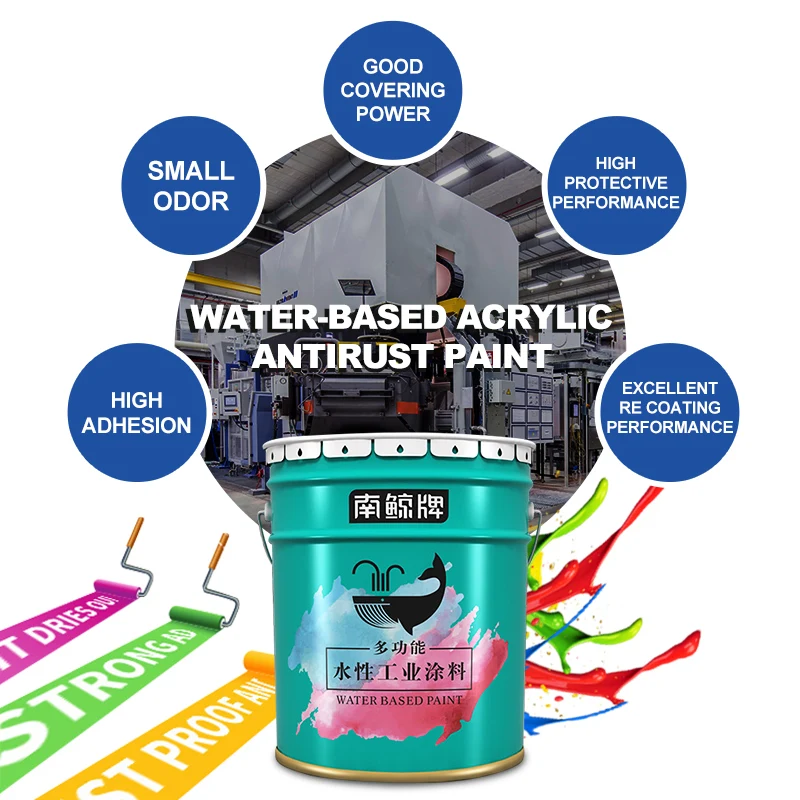 Water-based acrylic metal anti-rust paint for steel structure