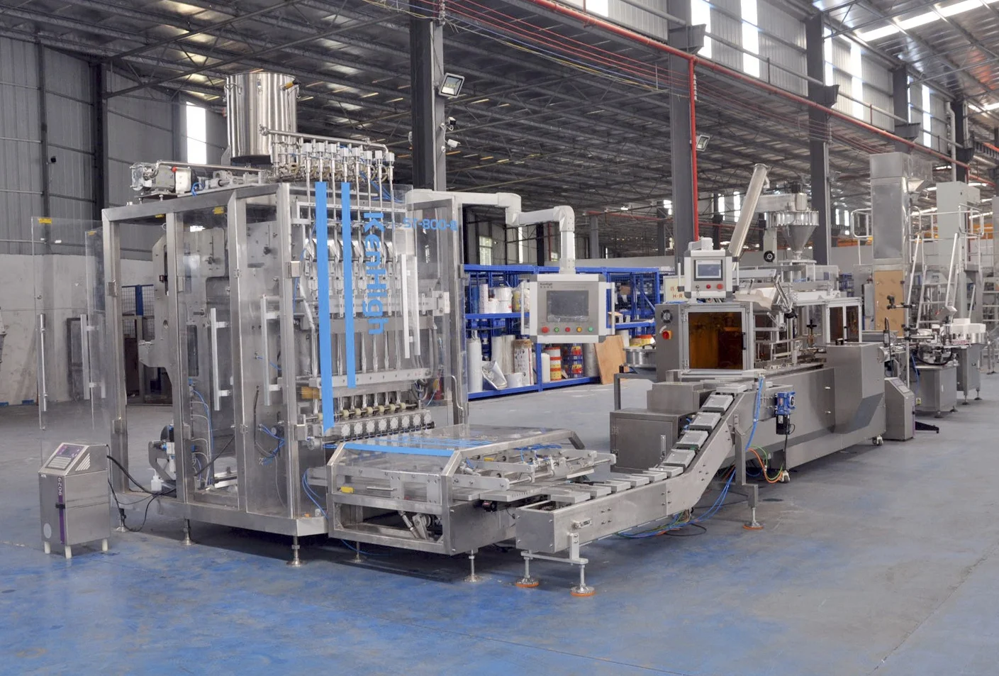 Factory Price 2-100ml Multi-lanes Stick Sachet BBQ Sauce Enzymes Mayonnaise Hand Sanitizier Packaging Machine