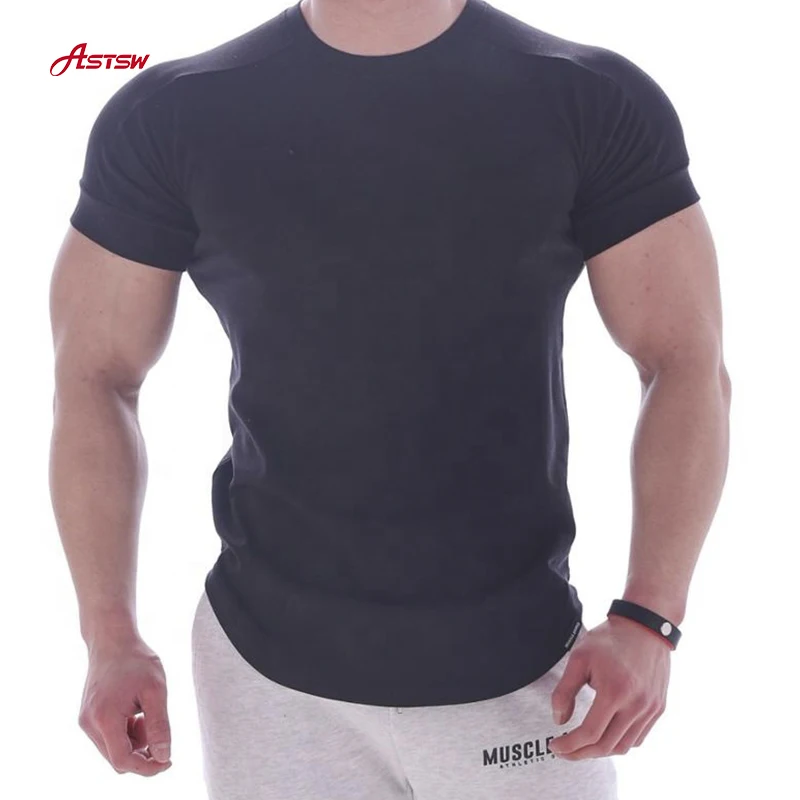 High Quality Dry Fit Men Short Sleeve T Shirt Fitness Clothes  Compression Sport Gym  For Athletic Apparel