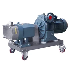 manufacturer stainless steel hygienic lobular pump movable lobe pump for high viscosity liquid rotary lobe pump