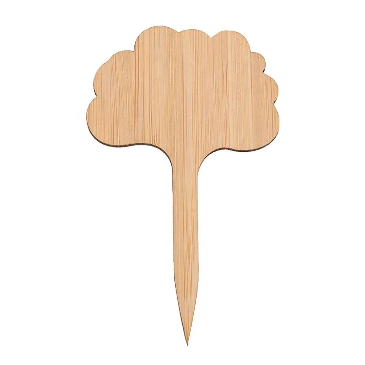 Seed Potted Herb Flower Markers Tree Shape Bamboo Plant labels for Outdoor Garden