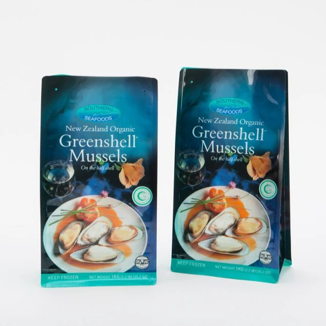 Frozen Food Packaging - Deep-Frozen Sea-food Flat Bottom Box Pouch