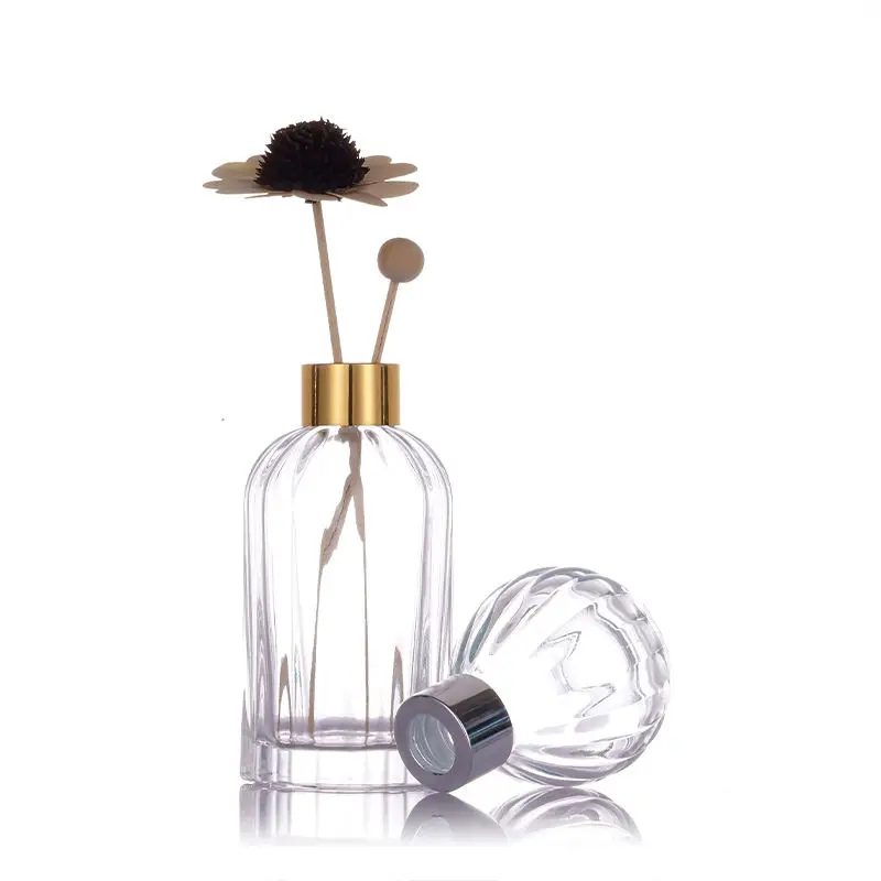 Essential Oil Aromatherapy Aroma Diffuser Bottle Empty clear Glass Reed Perfume Bottle Free sample 100ml Home Decoration perfume