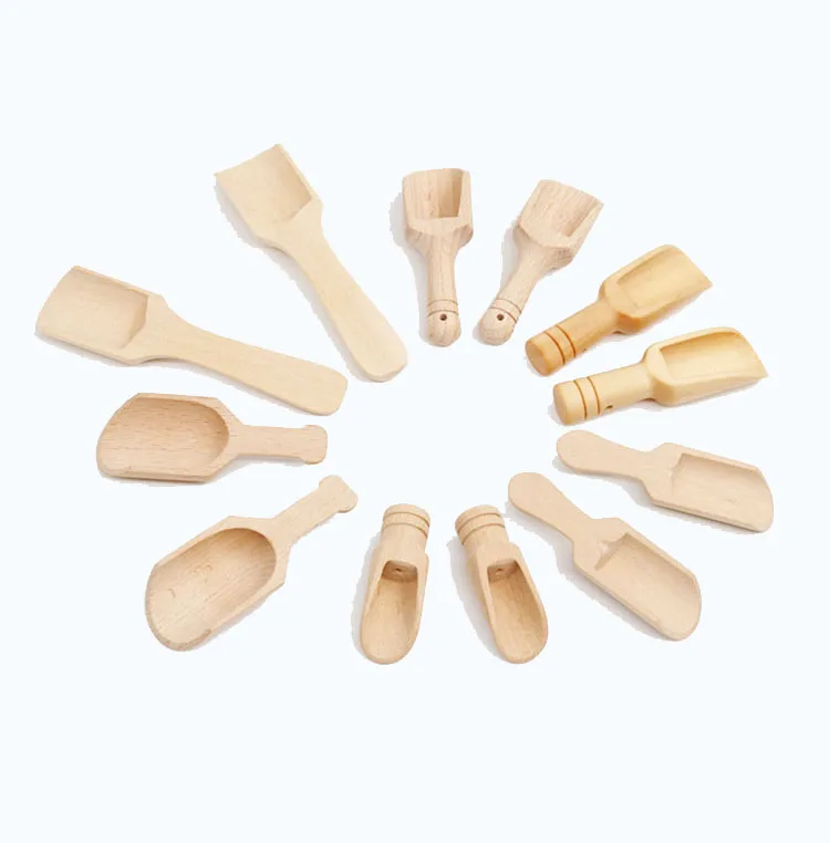 Birch Wood Small Size Salt Scoop With 2g Capacity