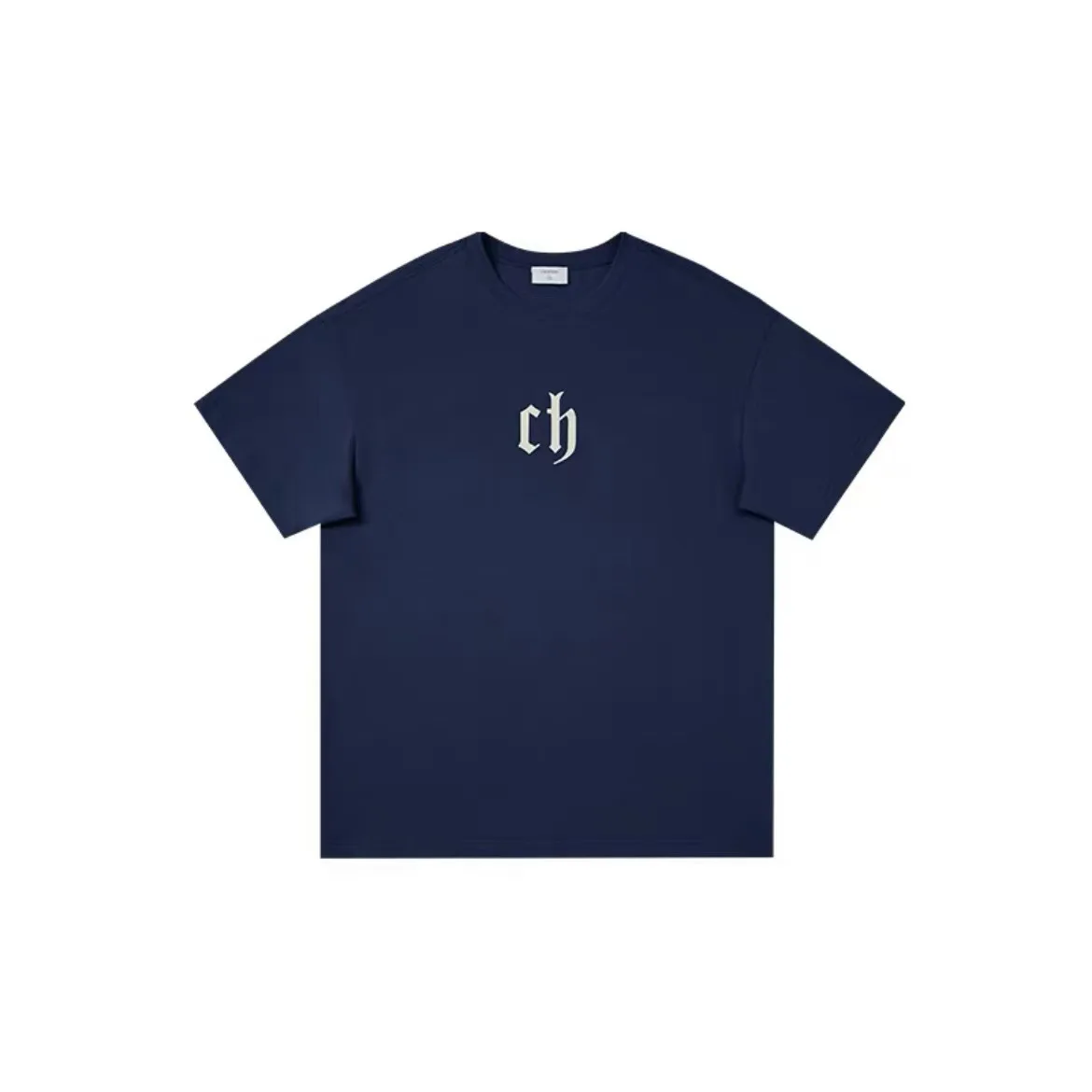 Heavy Weight Black Color Custom Graphic Tee Shirts Combed Cotton Mock Neck Tshirts