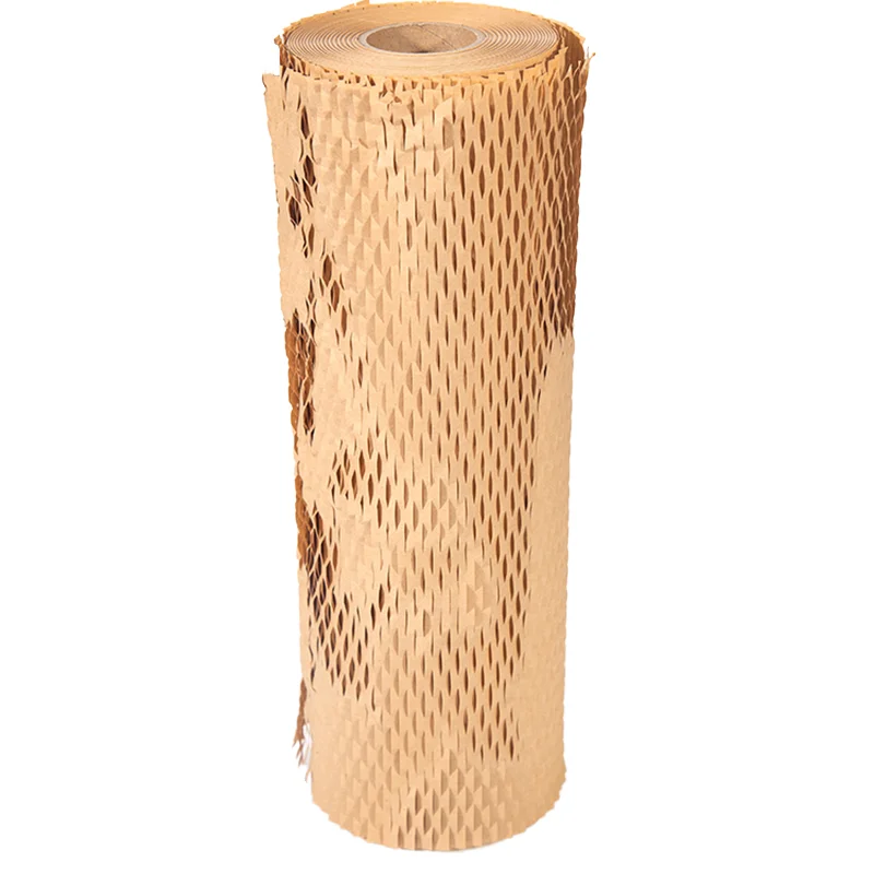 Hot Selling Biodegradable Kraft Paper Roll Recycled Brown Perforated-Packing Honeycomb Uncoated Digital Printing Gift Wrapping