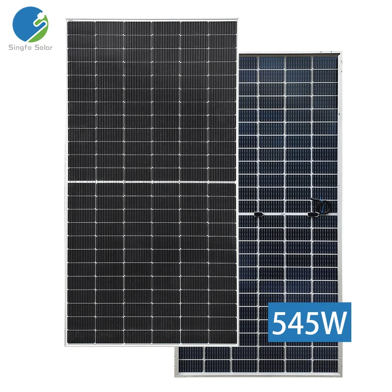 Singfo Solar Bifacial Solar Panel 375W 545W Half Cell Mono Double-glass 375W 545W Solar Panels