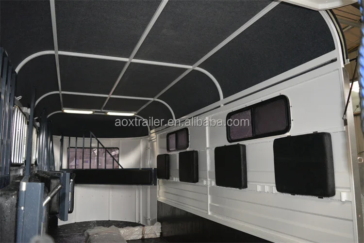 High Quality 4-Horse Angle Load Trailer with Saddle Box Australian Chinese Made Premium Horse Float