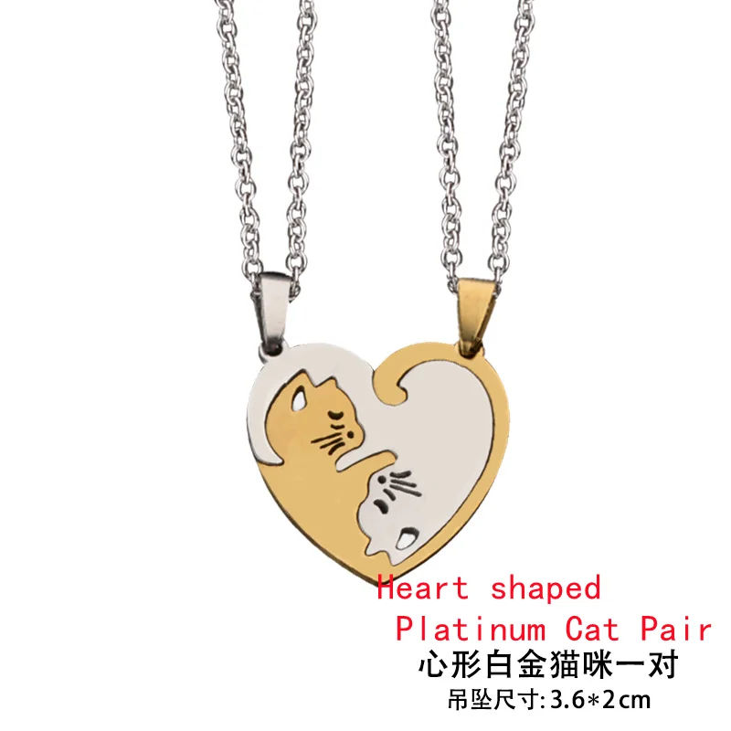 Europe and the United States fashion heart shaped pendant necklace Tanabata Festival gift necklace manufacturers direct sales