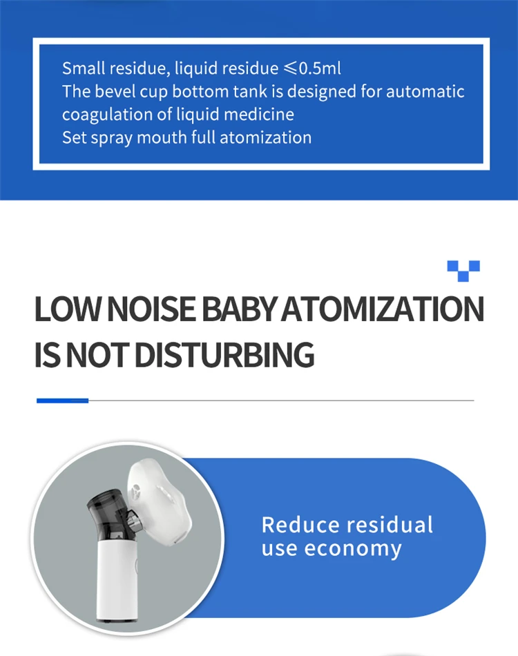 Health Care Mini Handheld Portable Inhale Nebulizer Silent Ultrasonic in Labor Nebulizador Children Adult Rechargeable Auto