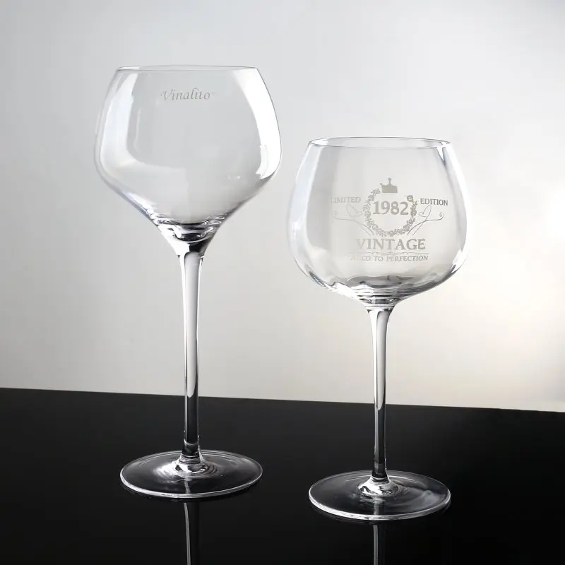 500ml lead-free crystal long stem Bordeaux Burgundy Clear Tasting red and white wine glasses modern champagne glassware