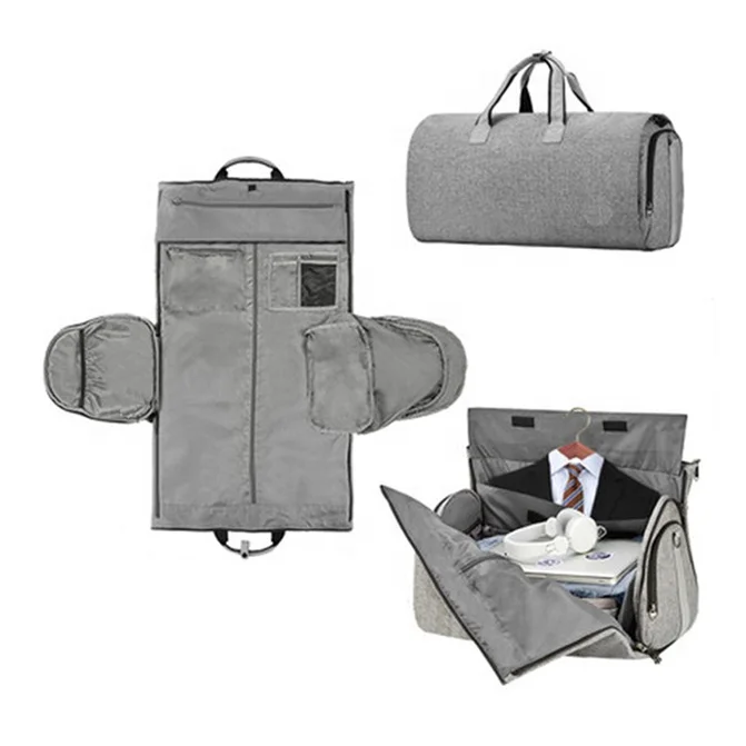 Personalized Custom Fashion 2 in 1 Shoulder Convertible Garment Bag Foldable Suit Cover Travel Bags