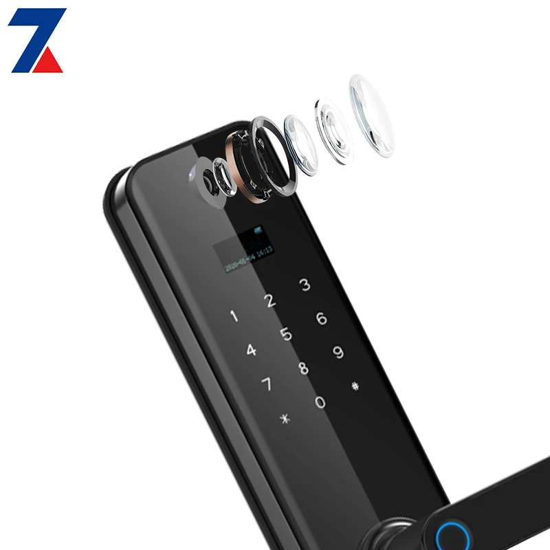 Factory Manufacturer Wifi Touch electric card TT lock fingerprint keyboard double sided tuya smart door lock