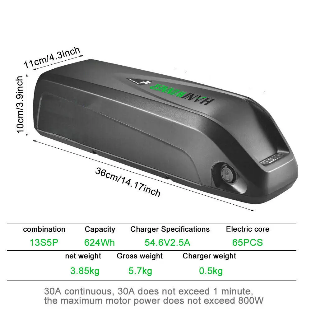 EU US Dropshipping Product Rechargeable Hailong E Bike Battery 48V 13Ah 36V 16Ah 10Ah Triangle Ebike Batterie Case For Galaxy