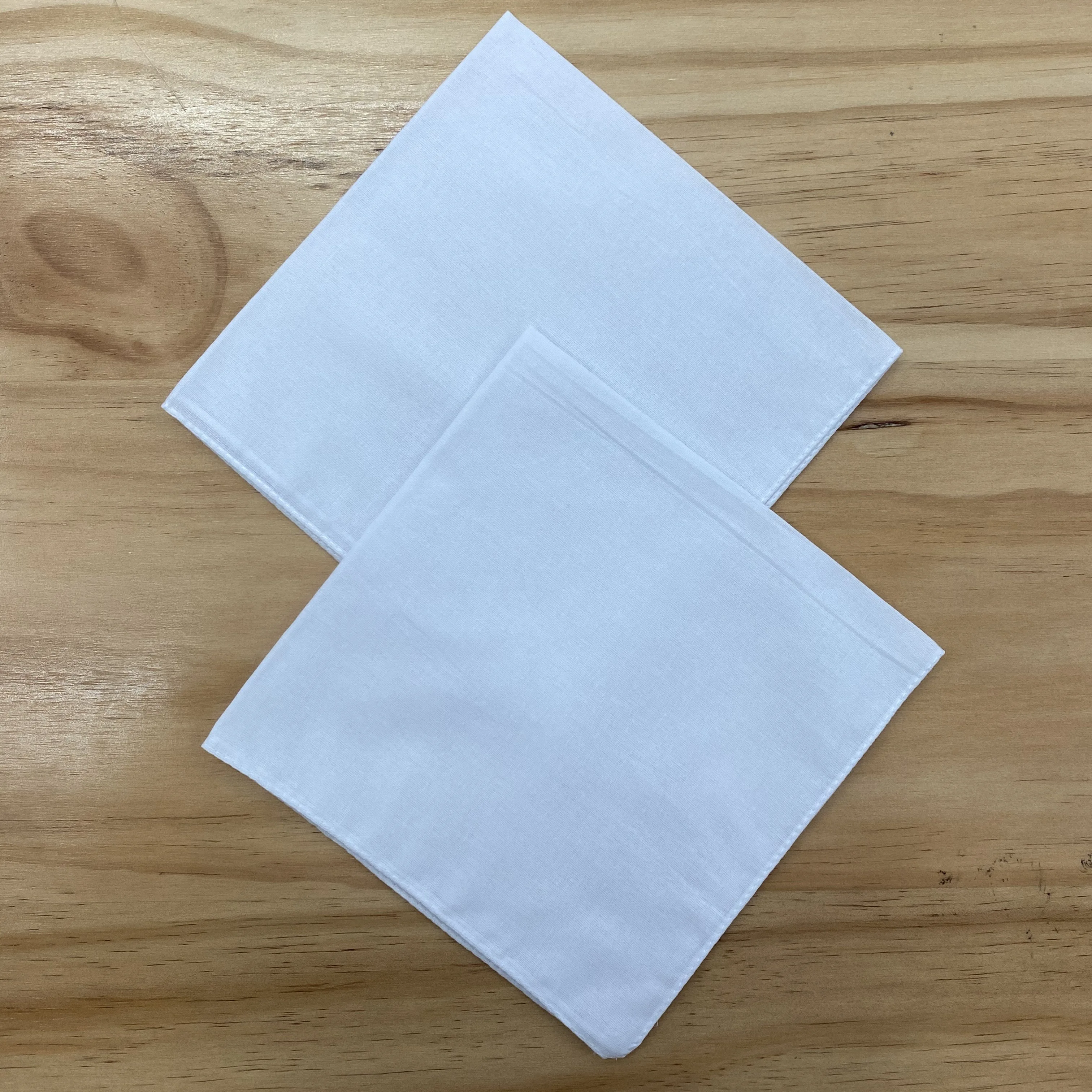 Squares Custom Logo Printed 40 cm Cotton White Handkerchief Ready to Ship Pocket Squares handkerchief Solid