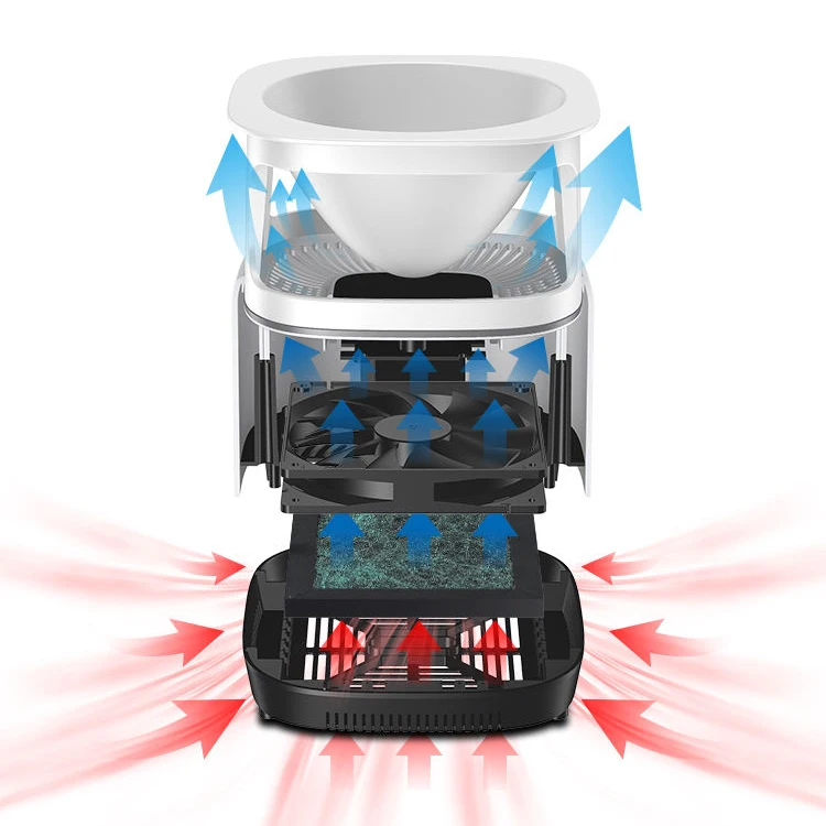 Activated Carbon Office Desktop DIY Green Plant Soil 254nm UVC Mini Air Purifier