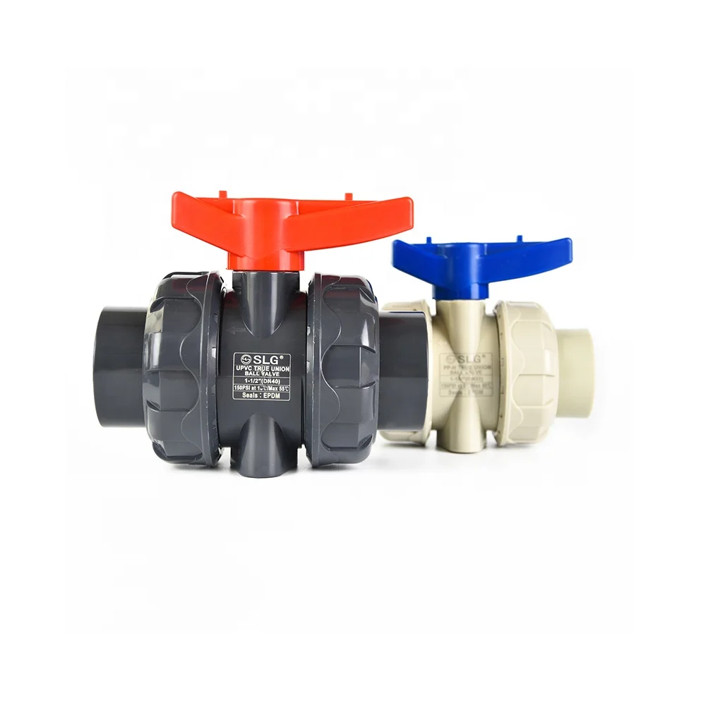High quality double pvc true union brass ball valve