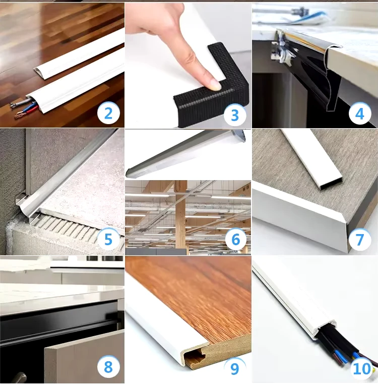 Electrical cable ducting conduit trunking upvc inward tilt and turn corner plastic extrusion profile
