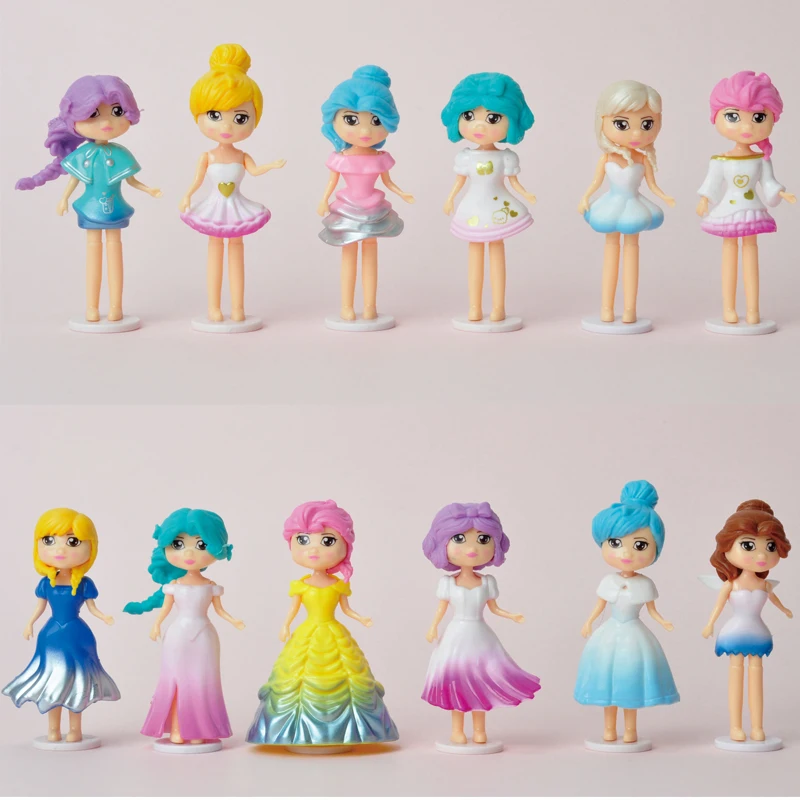 Wholesale Customized Figures Model Dolls OEM Action Figures Cartoon Girl Theme Party Decoration Color Box Mini 3D