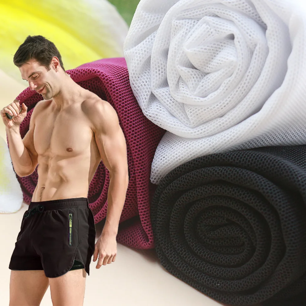 Natudon Breathable Polyamide Power Net Mesh Fabric custom Printed Fabric