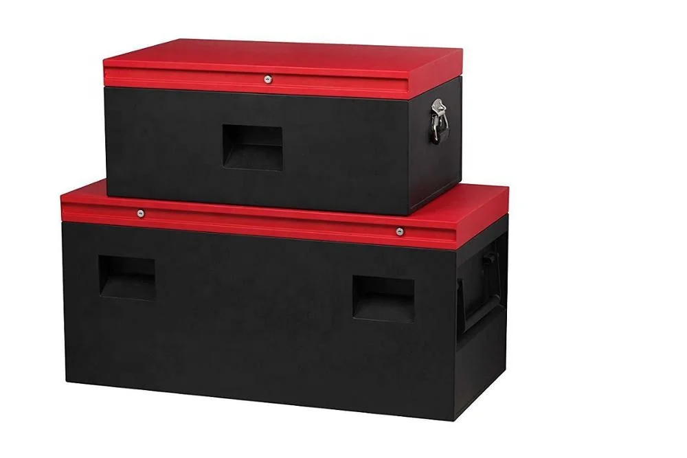 Heavy Duty Steel Locking Job Site Van Truck Garage Storage Security Tool Box Safe Chest