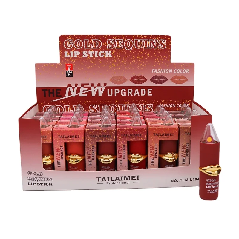 L104 новое обновление 12 видов цветов губная помада матовая lipcream матовые губные помады светящиеся золотые блестки метка частного назначения мерцание