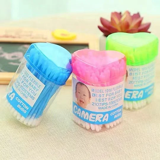 Spot wholesale Sticks Buds Eco Friendly Long Wooden Stick Swabs Cotton Swab For Dogs 6 inch big head pet cleaning ear swab