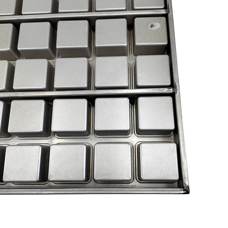 Custom 48 Cups Non Stick Aluminized Steel Square Muffin Baking Pans Mini Brownie Cake Baking Mold Trays Financier Cakes Pan