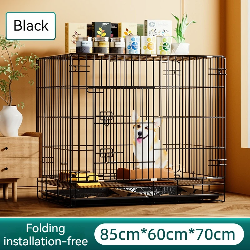 Dog cage Teddy small dog indoor home with toilet separation Medium dog Corgi Large pet cat cage