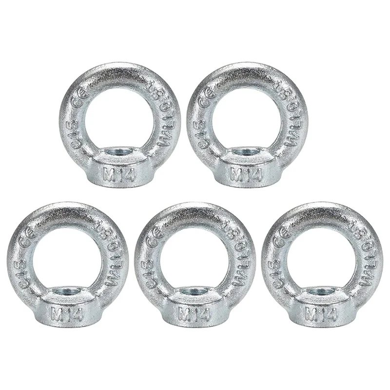 China Manufacturer Carbon Steel Forged Galvanized Nut M6-M36 Din 582 Ring Nut Din582 Oval Anchor Lifting Eye Nuts