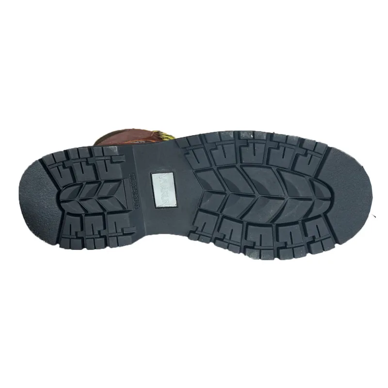 Goodyear welted construction Factory waterproof labor protection steel toe anti smashing shoes cowhide Martin outdoor work shoes