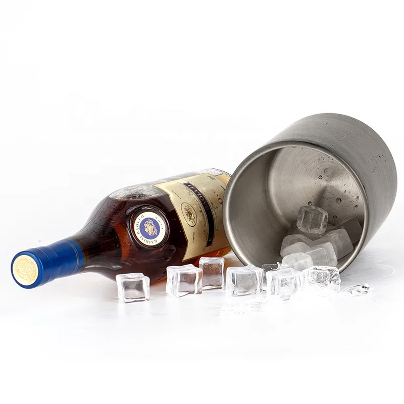 Stainless Steel Wine and Beverage Bottle Chiller Champagne Cooler Bucket Perfect Wine Accessories for 750ml Single Bottle