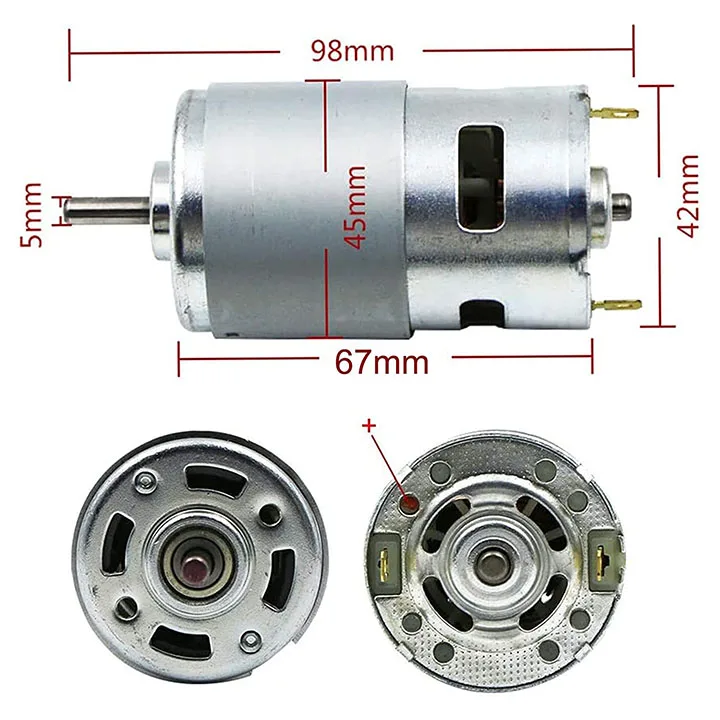 Шариковый подшипник Micro DC 12-24 в 10000 об/мин 775 большой крутящий момент высокая мощность низкий уровень шума щеточный двигатель постоянного тока драйвер для