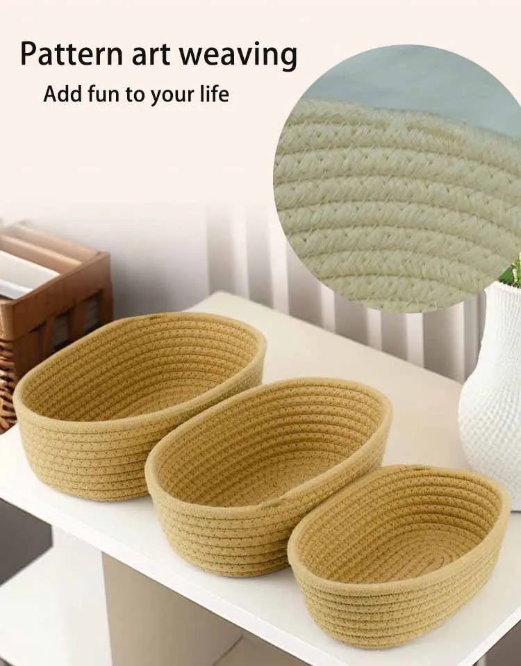 Foldable Moses Custom Baby Toys Storage Basket Cotton Rope Baby Changing Basket Cotton Rope Diaper Changing Basket