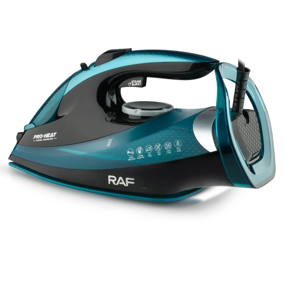 Mini Electric Steam Iron Burst of Steaming Self Cleaning Nano Ceramic Soleplate High Power 2800w