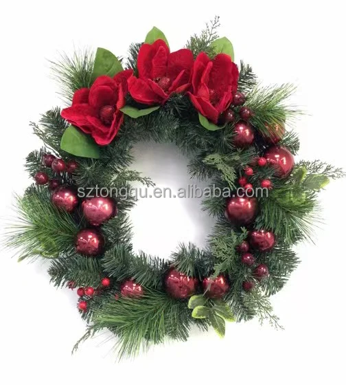 Manufactures Hot Selling Large Christmas Wreath with Pine Cones for Decoration