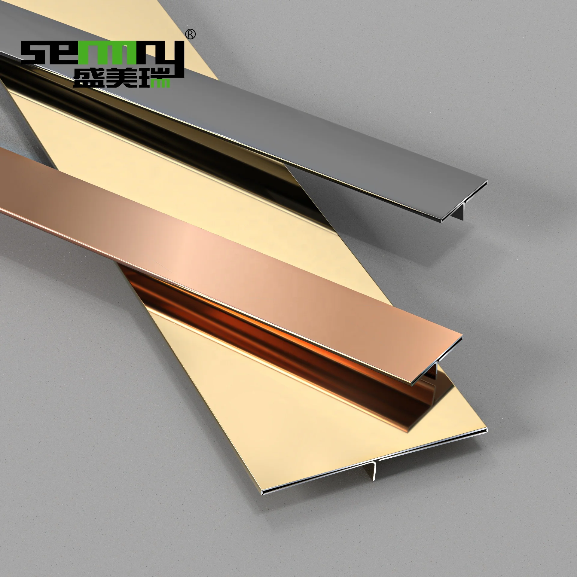 Colorful Stainless Steel finish metal tile trimming stainless steel decorative profile metal wall strip