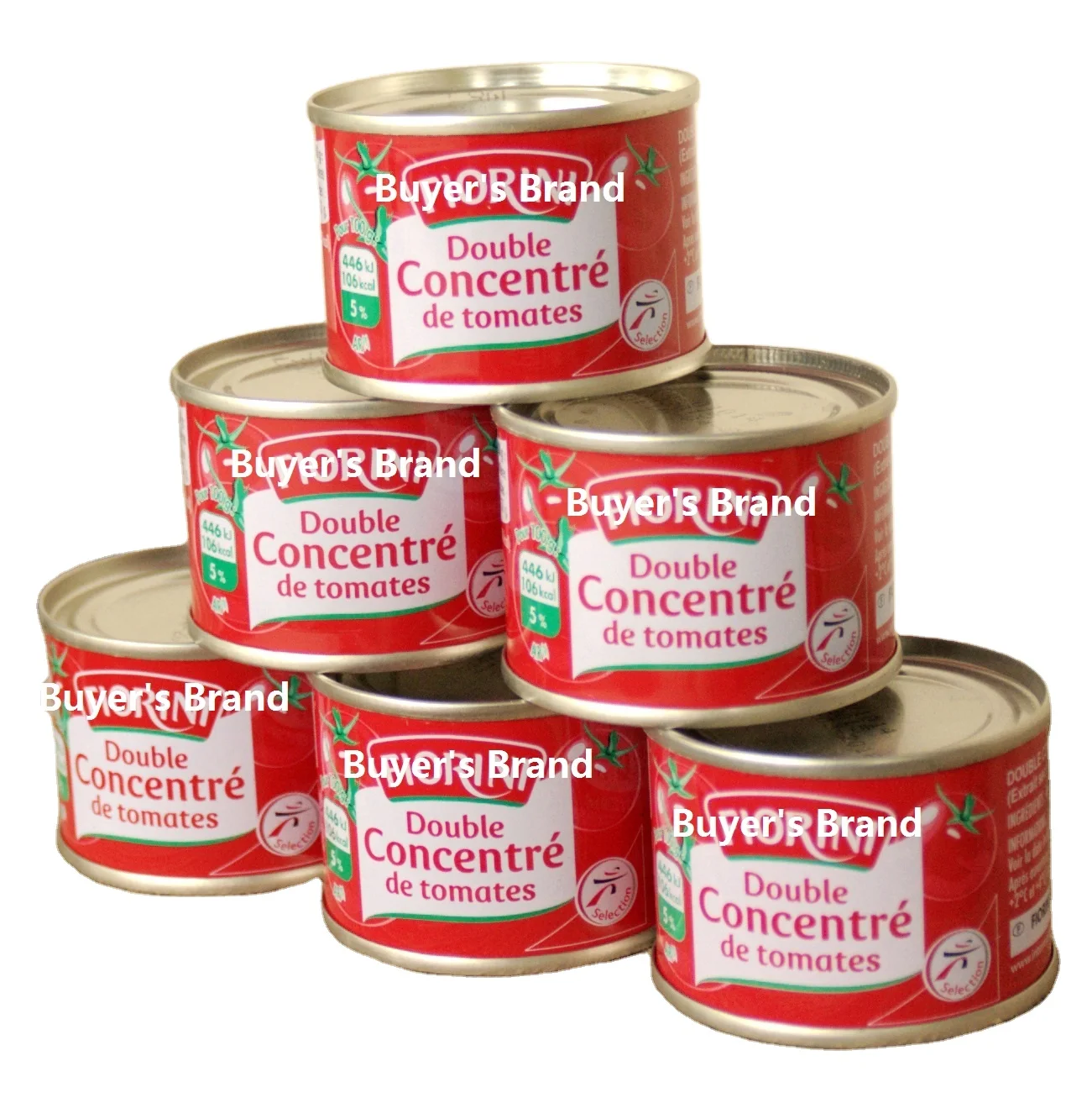 Консервированная томатная паста, олово, размер 70 г, двойной концентрат, brix 28-30, натуральный красный цвет, хорошая цена