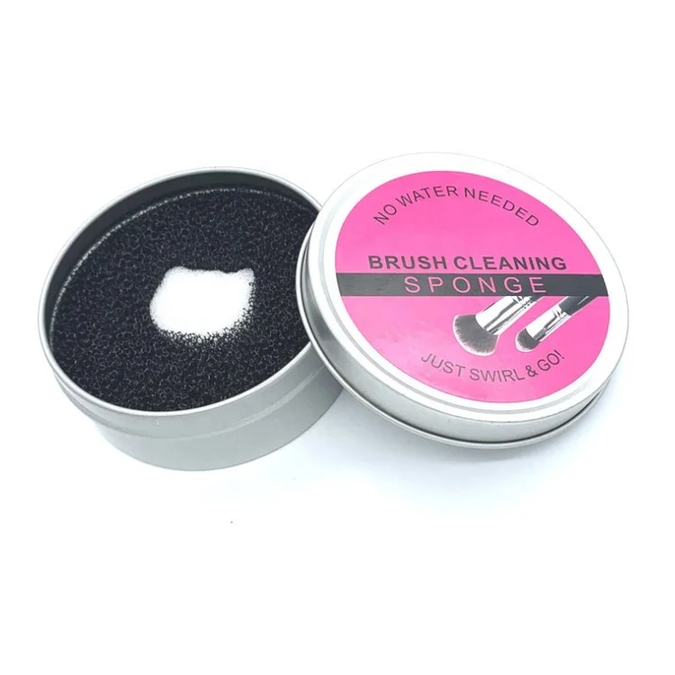 Sialia Color Switch Dry Makeup Brush Cleaner Portable Cosmetic Brush Dryer With Metal Tin Box Customized Sponge Private Logo