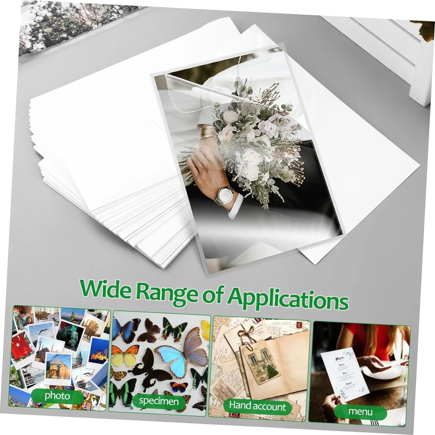 High Glossy Self Adhesive protective holographic Cold Lamination film for photos cards pictures decoration