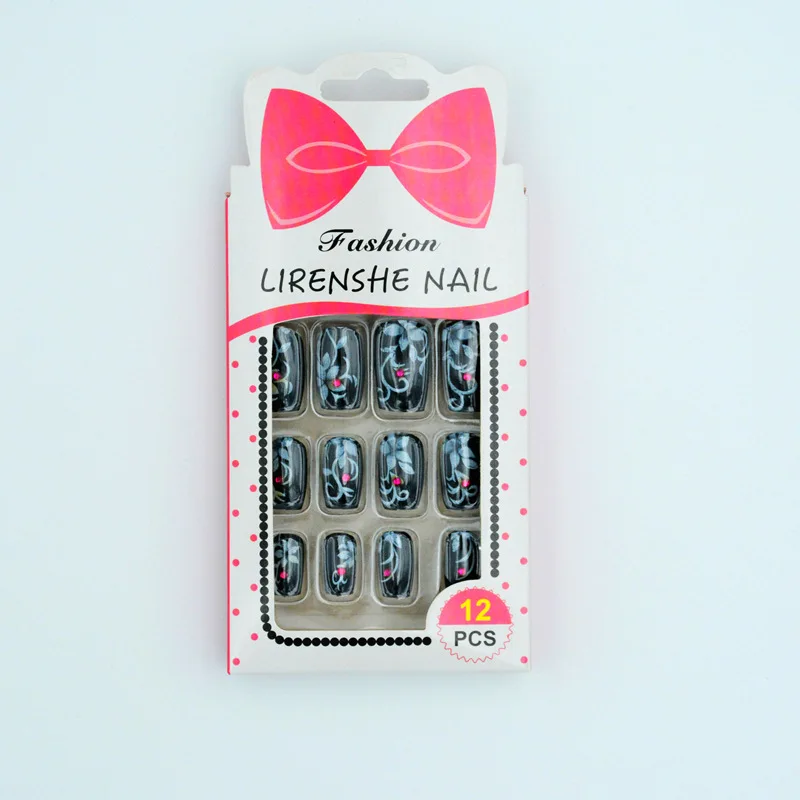 12pcs/box Professional Children Kids Diy Nails Press On False Custom