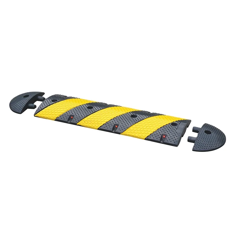 Yellow Black Rubber Traffic Road Safety Speed Breaker Speed Bump